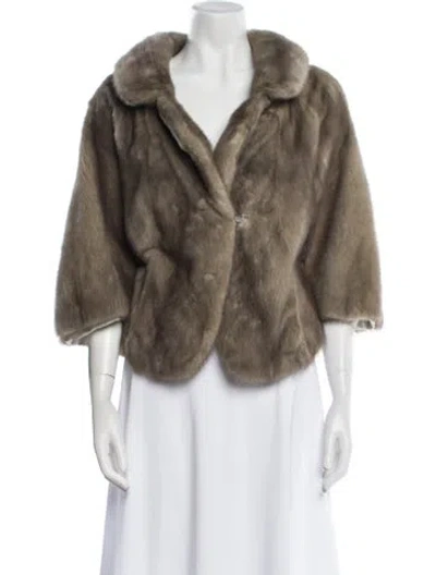 Pre-owned Kent Fisher Furs Fur Fur Jacket In Gray