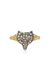 Kentshire Antique 14k Yellow Gold Diamond Fox Ring