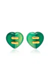 Kentshire Bulgari 18k Yellow Gold Jasper; Chrysoprase Clip-on Earrings