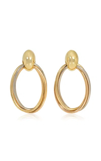 Kentshire Cartier Trinity18k White; Yellow And Rose Gold Earrings