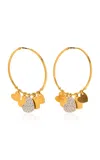 Kentshire Christian Dior 18k Yellow Gold Diamond Hoop Earrings