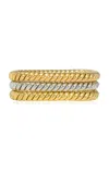 Kentshire Fred; Paris Set-of-three 18k Yellow; White And Rose Gold Bracelets