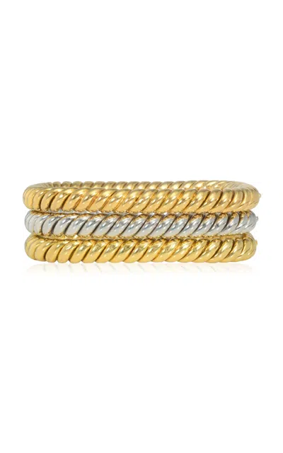 Kentshire Fred; Paris Set-of-three 18k Yellow; White And Rose Gold Bracelets