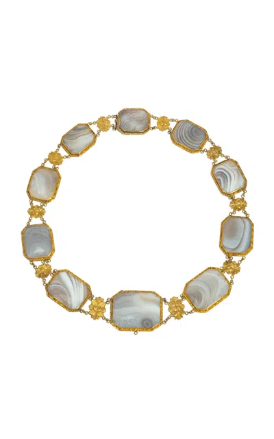 Kentshire Georgian 18k Yellow Gold Aagate Necklace