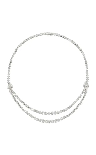 Kentshire Mid-century Rvière Platinum Diamond Necklace In White