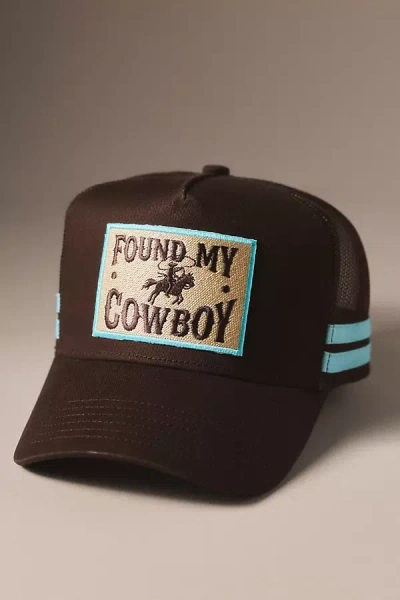 Kenz Kustomz Found My Cowboy Trucker Hat In Brown