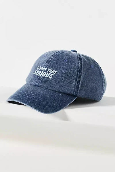 Kenz Kustomz It's Not That Serious Baseball Cap In Blue