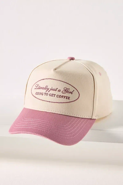 Kenz Kustomz Literally Just A Girl Trucker Hat In Pink