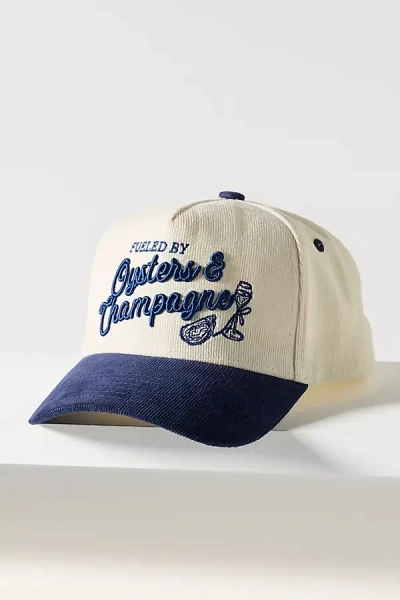 Kenz Kustomz Oysters & Champagne Trucker Hat In Blue