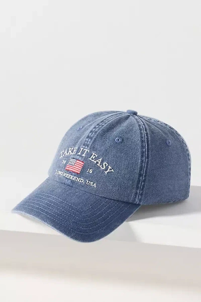 Kenz Kustomz Summer Nights Baseball Cap In Blue