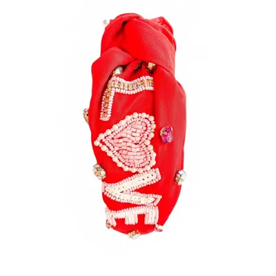 Kenze Panne Women's Valentine Headbands In Red Love