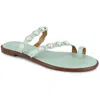 Kenzie Maltese Womens Open Toe Slip On Slide Sandals In Green