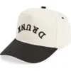 Kenzkustomz Drunk Canvas Snapback Baseball Cap In Brown