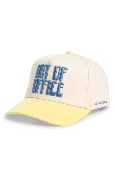 Kenzkustomz Out Of Office Baseball Cap In Yellow