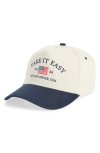 Kenzkustomz Take It Easy Canvas Snapback Baseball Cap In Brown