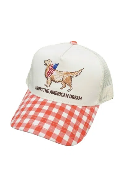 Kenzkustomz Women's Living The American Dream Hat In Navy Bill In Multi