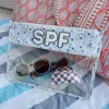 Kenzkustomz Women's Spf Clear Pouch In Blue Oysters In Multi