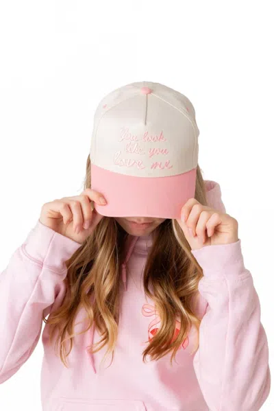 Kenzkustomz You Look Like You Love Me Vintage Trucker Hat In Pink