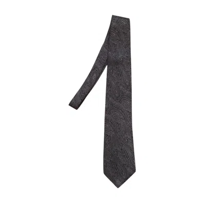 Pre-owned Kenzo 1990s  Paris Paisley Pyschedelic Art Tie In Gray