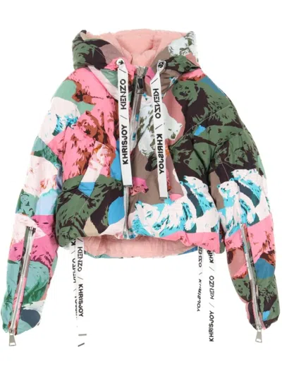 Pre-owned Kenzo 2010s X Khrisjoy Oversized Down Jacket In Pink