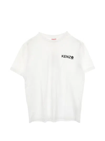 Pre-owned Kenzo 2020s Boke Flower Short-sleeve T-shirt In White