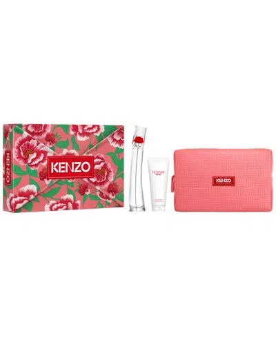 Kenzo 3-pc. Flower By  Eau De Parfum Gift Set In Transparent