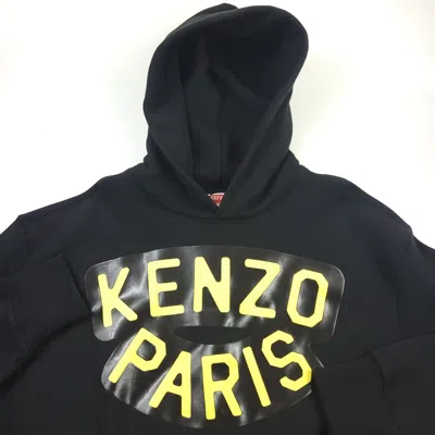 Pre-owned Kenzo $595  Paris Sailor Oversized Black Pullover Hoodie Mens Size Medium