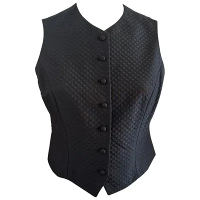 Pre-owned Kenzo 90s  Quilted Vest In Black