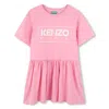 Kenzo Kids Logo Dress In Pink