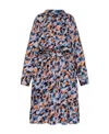 Kenzo Abstract-print Drawstring-waist Midi Dress In Multicolor