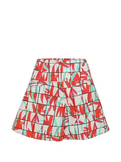 Pre-owned Kenzo Abstract-print Shorts In White