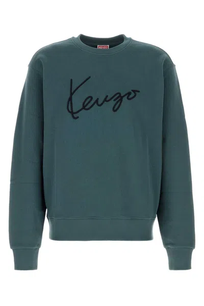 Kenzo Air Force Blue Cotton Sweatshirt