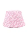Kenzo All-over Logo Print Bucket Hat In 粉色