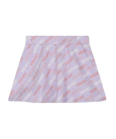 KENZO ALL-OVER LOGO PRINT MINI SKIRT