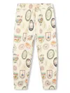 Kenzo All-over Print Cotton Jogging Trousers In Neutrals
