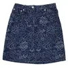 Kenzo All-over Print Denim Skirts In Blue