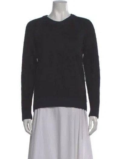 Pre-owned Kenzo Angora Crew Neck Sweater In Gray