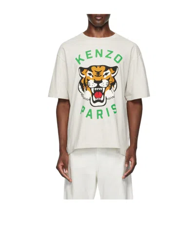 Kenzo Animal Pattern Knitted T-shirt In White