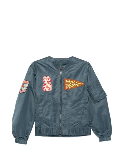 Kenzo Appliqué Zip Jacket In Blue