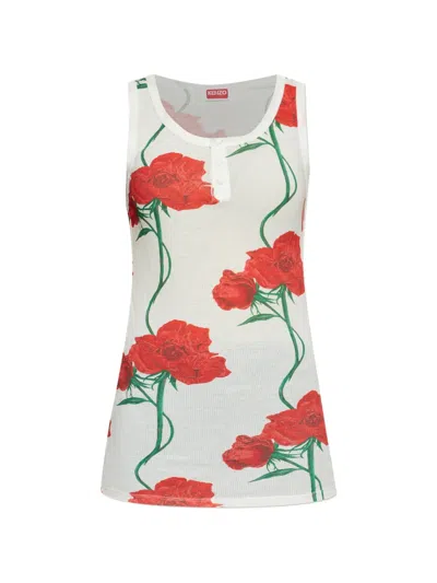 Kenzo Archive Roe Floral-print Tank Top In Multi