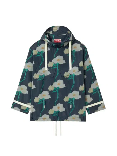Kenzo Archive Rose Floral Parka In Multi