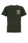Kenzo Varsity Drawn Graphic-embroidered T-shirt In Darkkhaki