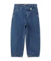 Kenzo Asymmetric Button-down Jeans In Blue