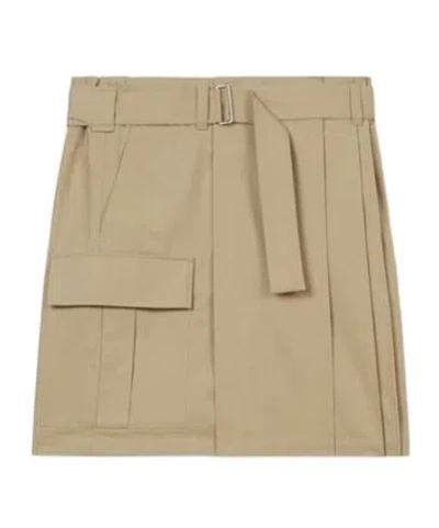 Kenzo Asymmetric Cargo Skirt In Nude