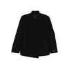 Kenzo Asymmetric Wrap Jacket In Black