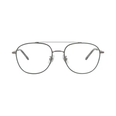Pre-owned Kenzo Aviator-frame Metal Optical Frames 'ruthenium/transparent' | Silver | Men's Size Onesize