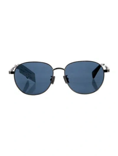 Pre-owned Kenzo Aviator Tinted Sunglasses In Silver