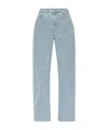 Kenzo Rainbow Patterned Seigaiha Ayame Straight Fit Denims 23cm In Blue