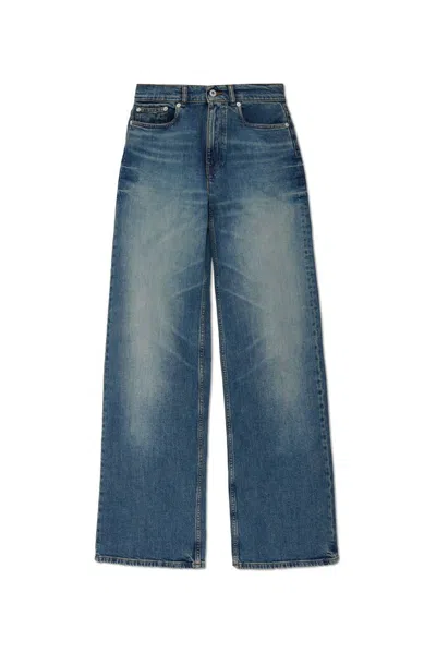 Kenzo Ayame Wide-leg Jeans In Blue