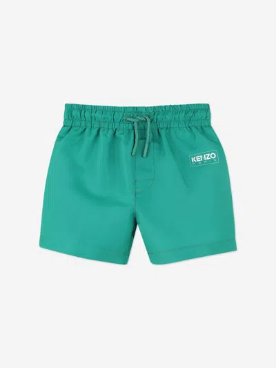 Kenzo Kids' Baby Boys Logo Swim Shorts In Green